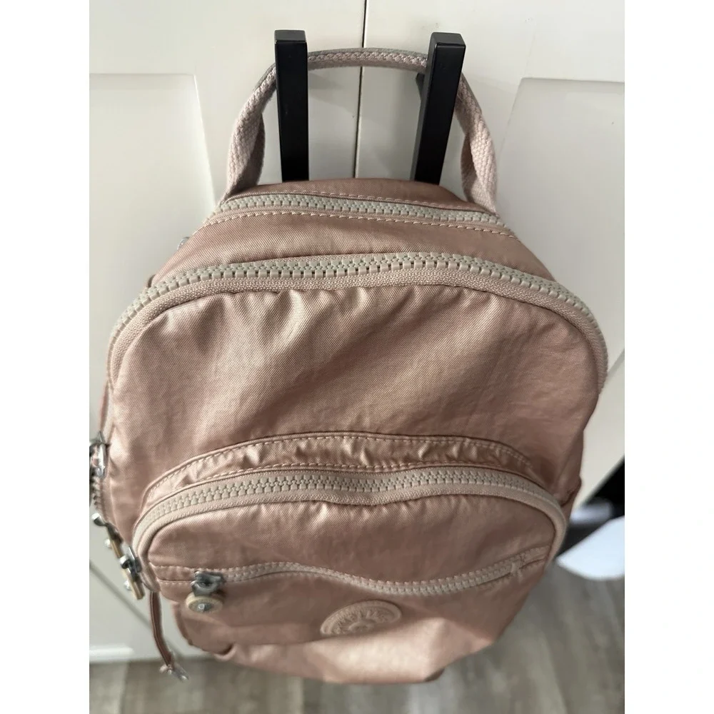 Kipling Seoul Backpack Metallic Rose Gold 13